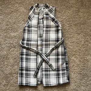 BCBGeneration Oversized Plaid Bomber Vest
